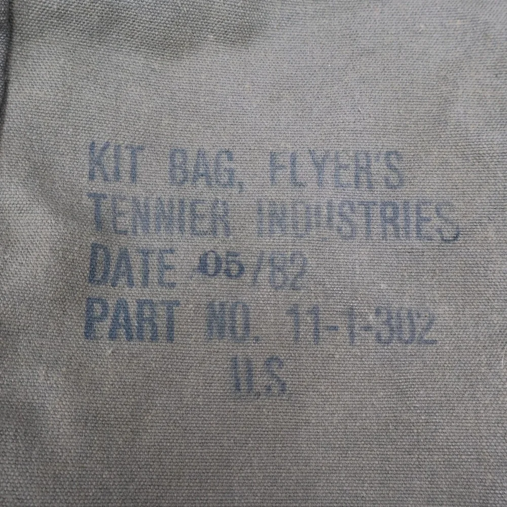 Tennier Industries Flyer's Kit Bag Unisex Large Olive Drab Canvas 1982 Military